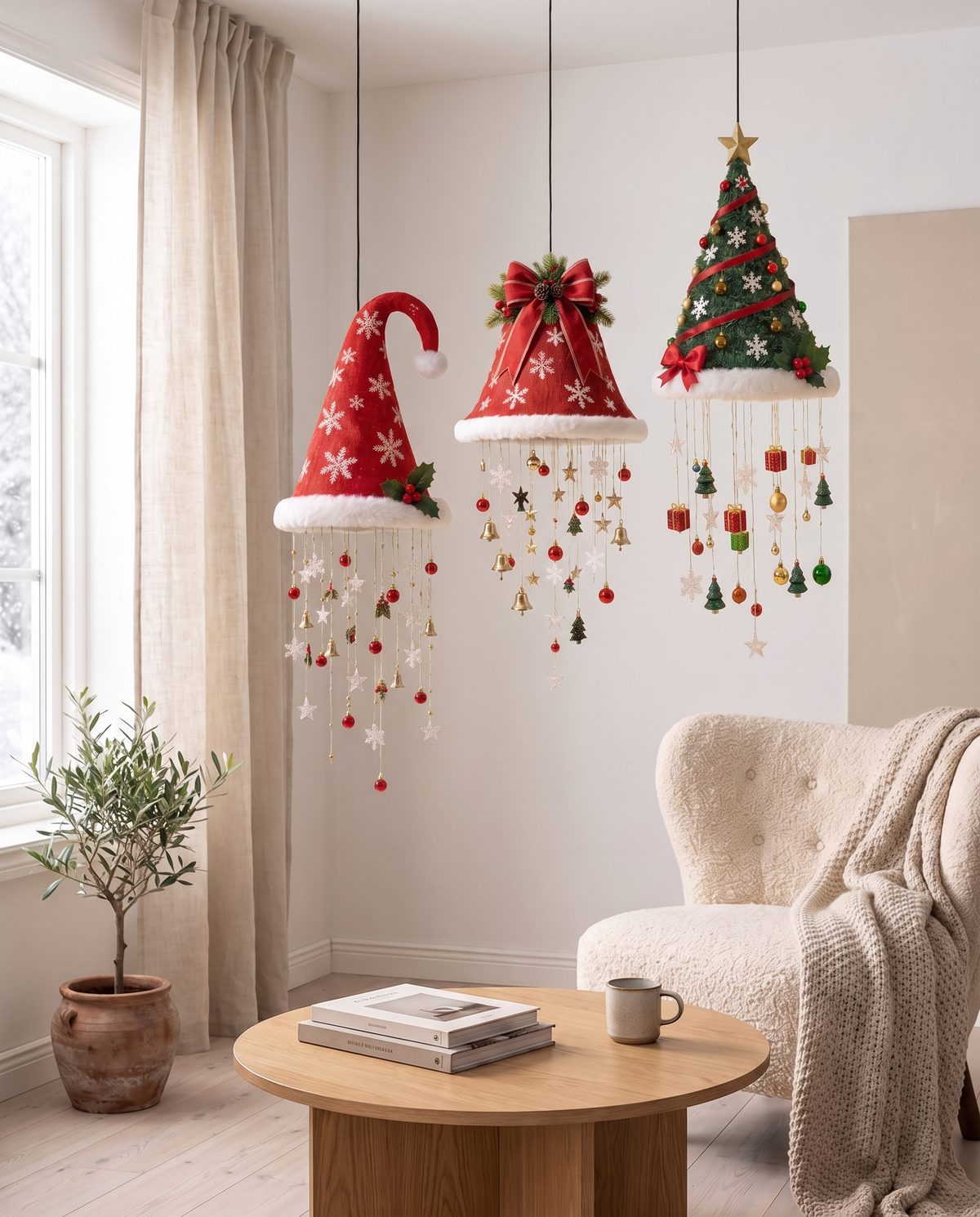 All three CozyLamp styles hanging together in a bright room